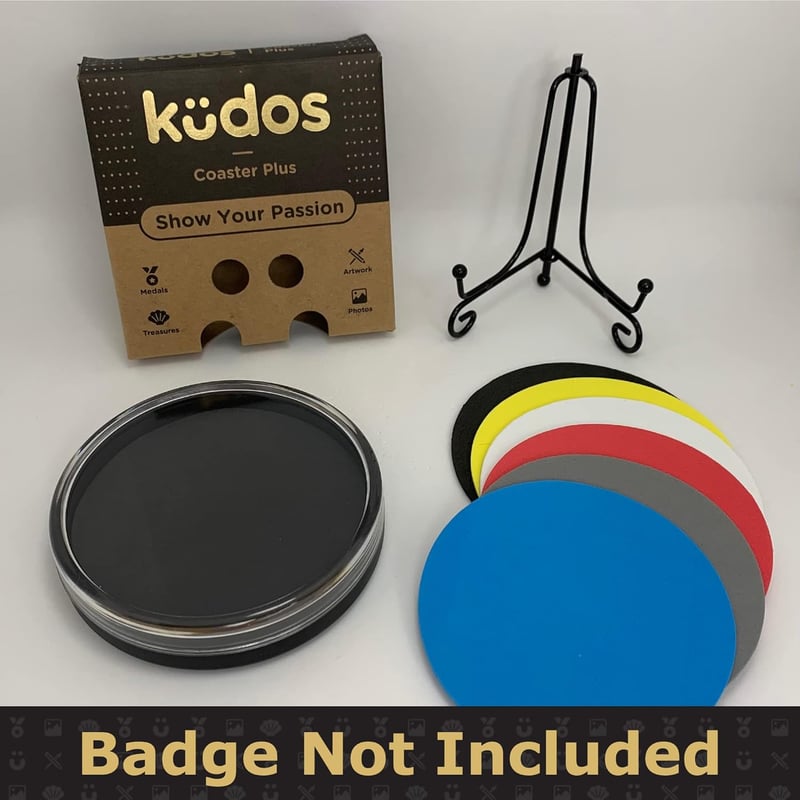 Badge Display Case with Stand - Shadow Box for Police & Firefighters