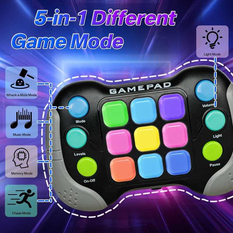 Light-Up Fidget Push It Game for Kids 8-13 Birthday Gift