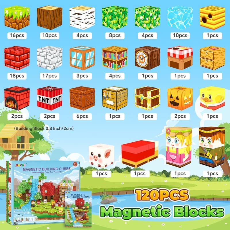 Magnetic Building Blocks for Kids - STEM Sensory Toy Gift