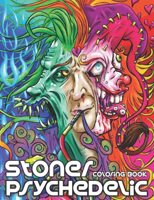 Psychedelic Coloring Book for Stress Relief and Relaxation