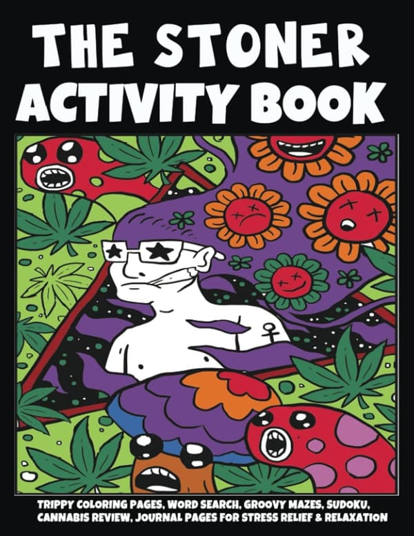 Relaxation Activity Book: Trippy Coloring, Word Searches & More