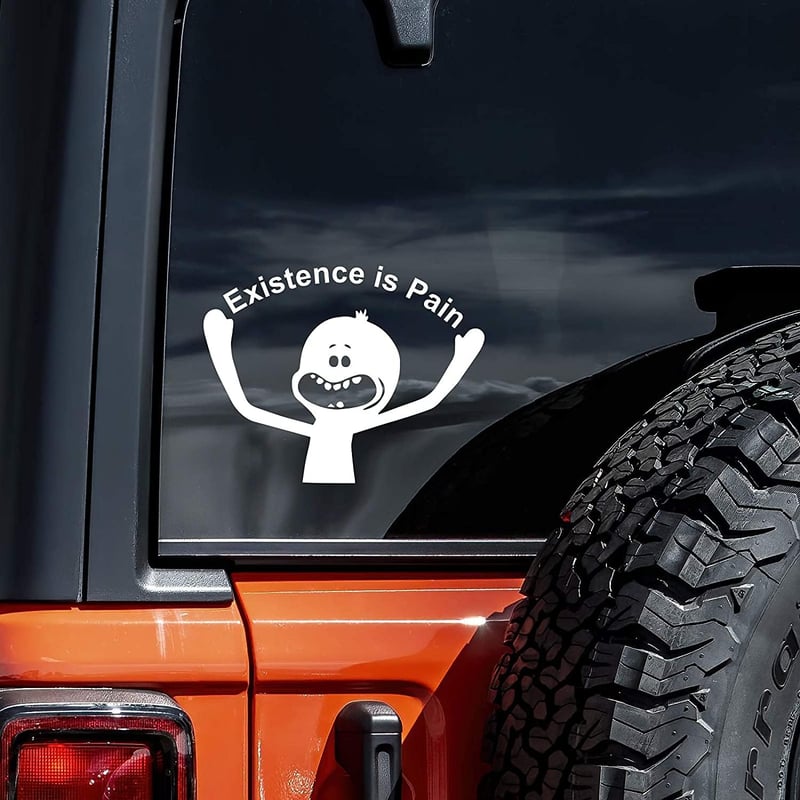 Funny Existence is Pain Sticker for Car or Laptop - 6.5 x 8.5