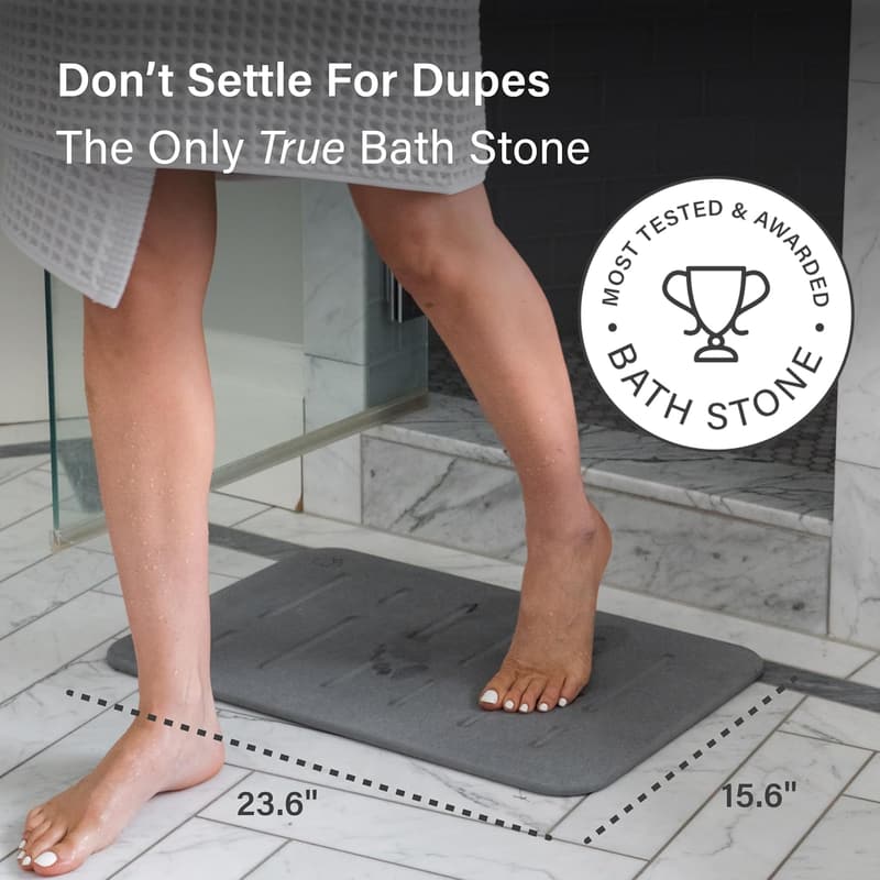 Luxury Quick-Drying Bath Stone Mat with Non-Slip Surface