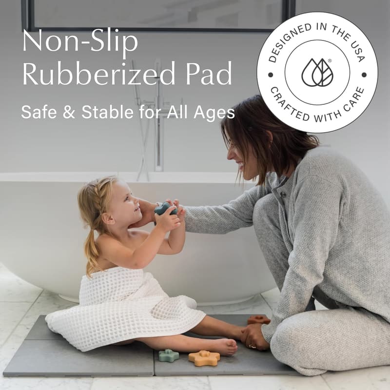 Large Slate Bath Mat – Quick-Drying, Non-Slip & Customizable