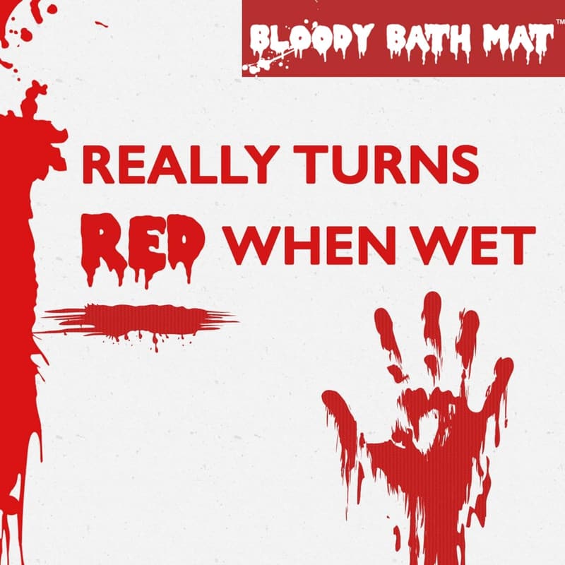Magic Blood-Activated Bath Mat – Rectangular Plastic Size