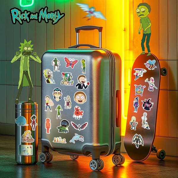 Rick and Morty Waterproof Sticker Pack - 50 Anime Decals