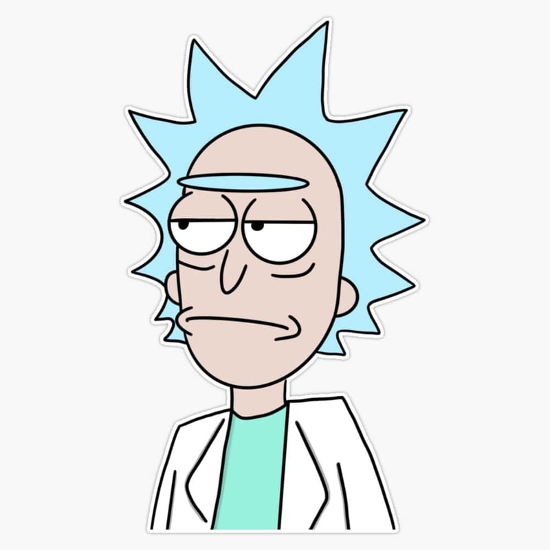 Rick and Morty Vinyl Decal Bumper Sticker - 5 Inches