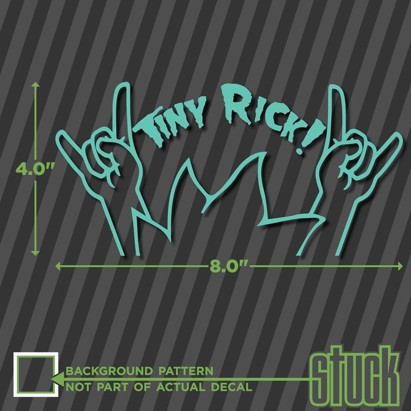 Tiny Rick Vinyl Decal Sticker - 8