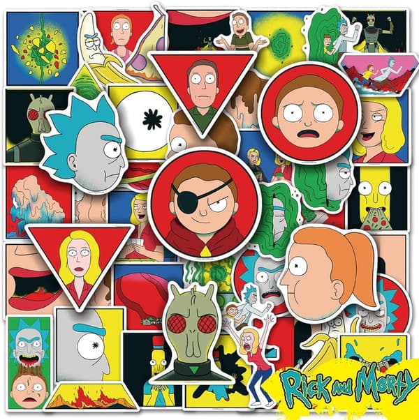 Rick and Morty Waterproof Vinyl Stickers - 50PCS Decal Set