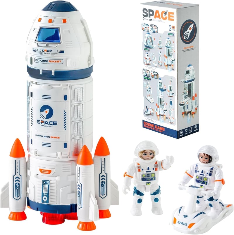 Space Shuttle Rocket Toy with Astronaut - Fun Space Exploration Gift