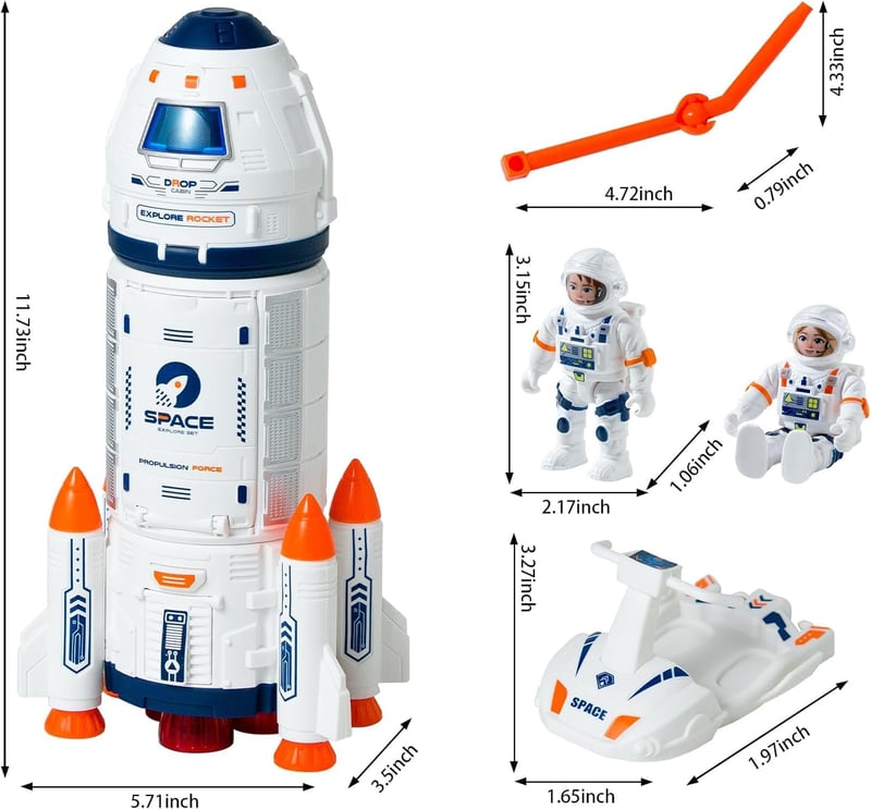 Space Shuttle Rocket Toy with Astronaut - Fun Space Exploration Gift