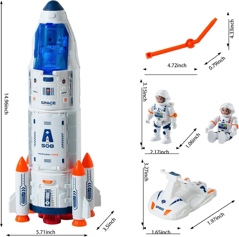 Space Shuttle Rocket Ship with Lights & Sounds - Kids Science Toy