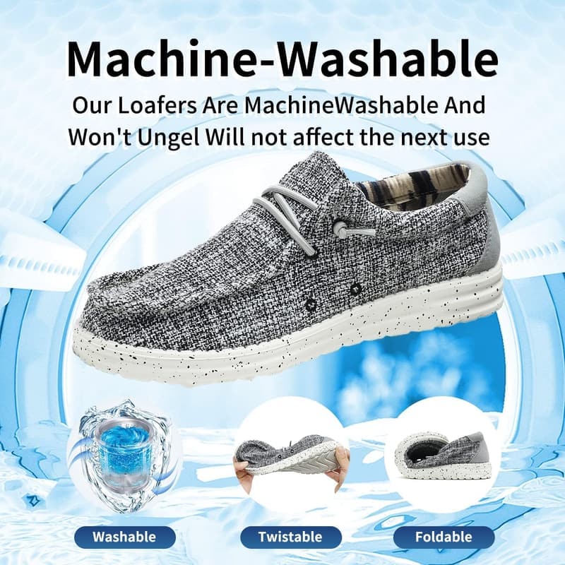 Lightweight Men's Machine-Washable Casual Loafers