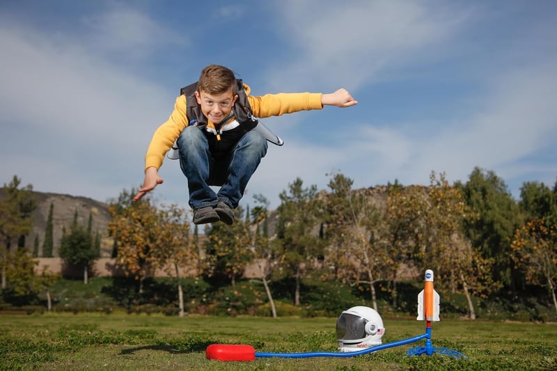 STEM Rocket Launcher for Kids – 3 Foam NASA Rockets