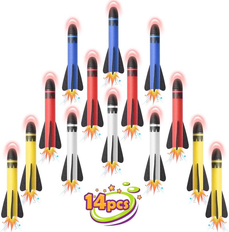 Kids Foam Rocket Replacement 14-Pack for Ages 3-12