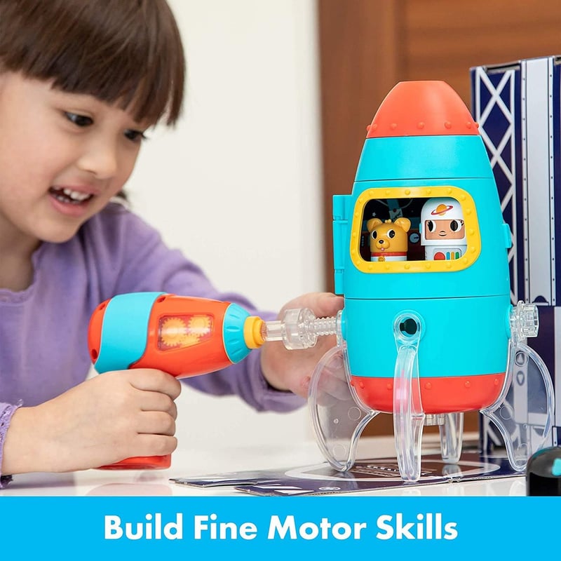 STEM Take-Apart Rocket Toy with Electric Drill for Kids