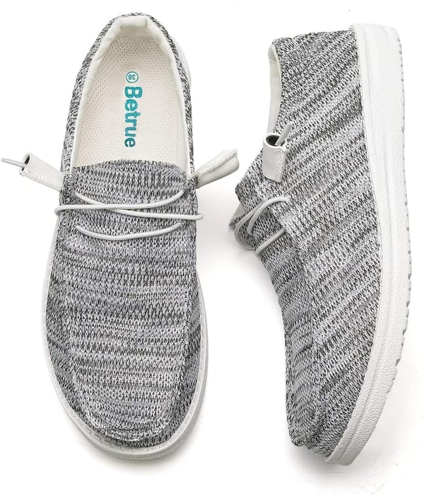 Lightweight Women's Canvas Boat Shoes - Casual Slip-On Loafers