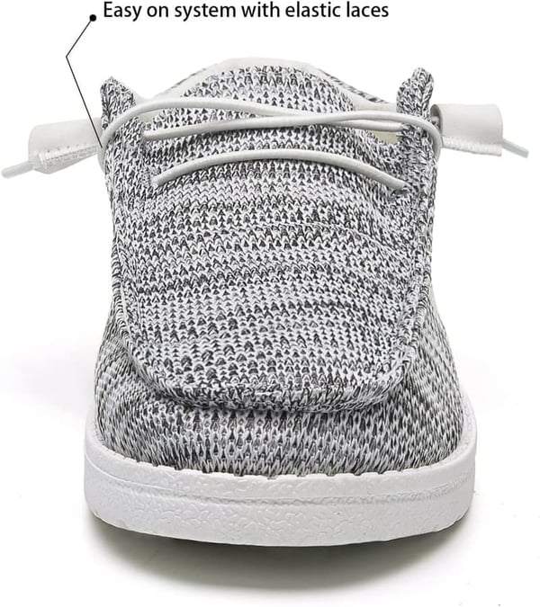 Lightweight Women's Canvas Boat Shoes - Casual Slip-On Loafers