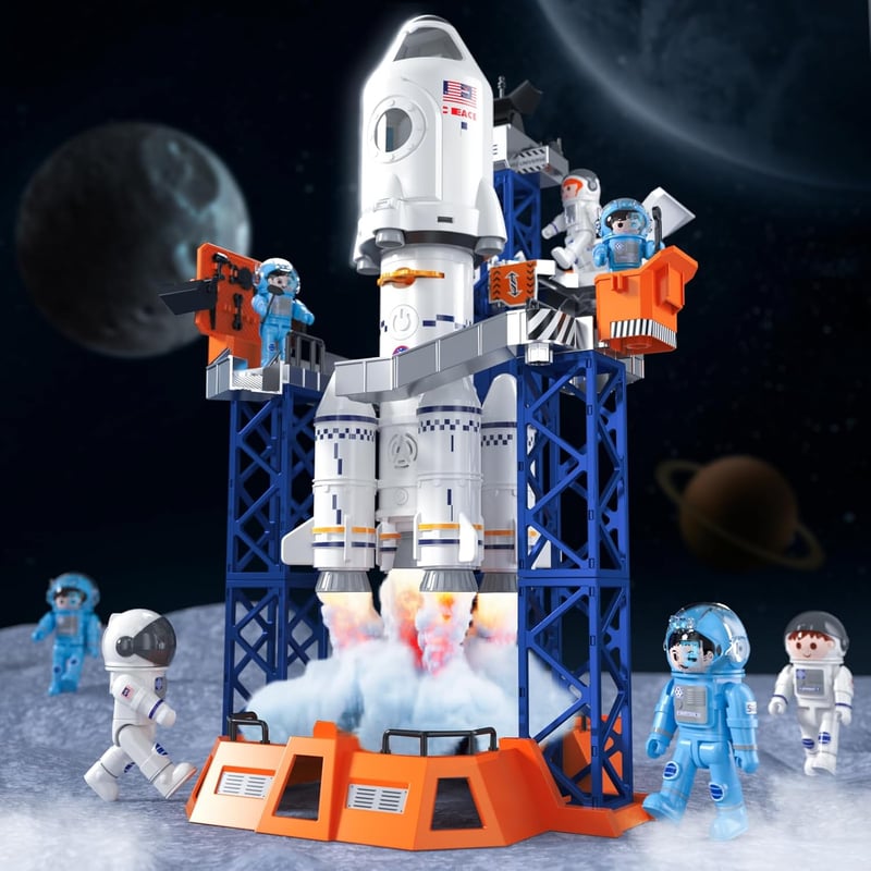 STEM Rocket Launcher Space Shuttle Toy for Ages 3-9