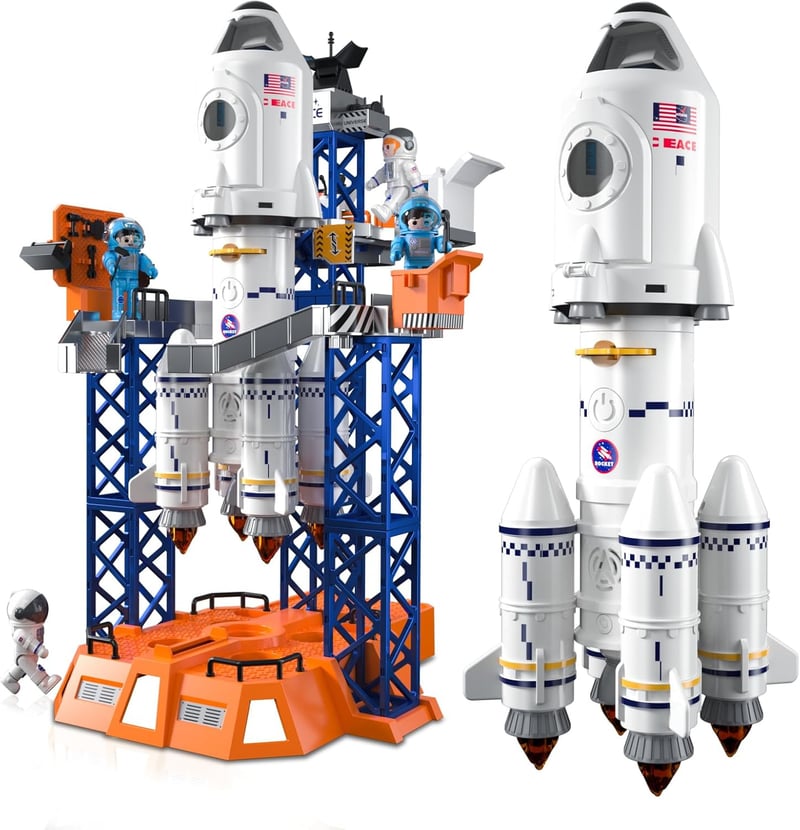 STEM Rocket Launcher Space Shuttle Toy for Ages 3-9