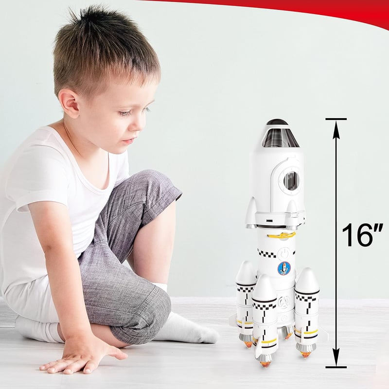 Rocket Ship Toy Set for Kids with Astronaut Figures