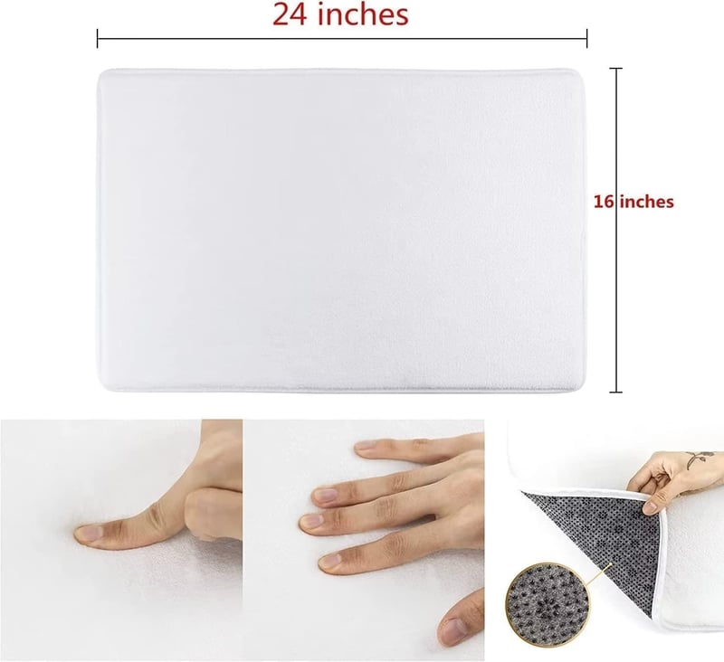 Halloween Color-Changing Bath Mat - Non-Slip Footprint Rug