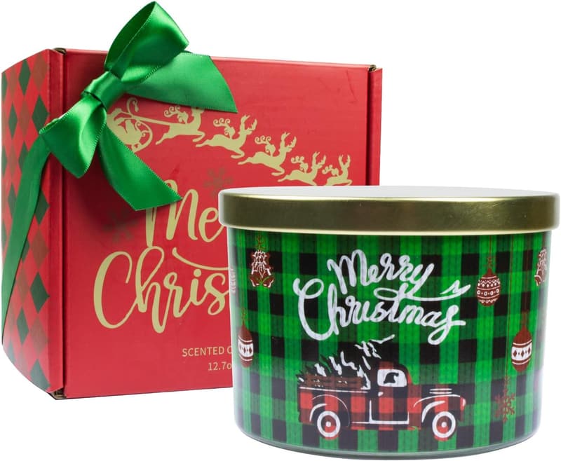 Christmas Soy Wax Scented Candles for Women (12.7 oz)