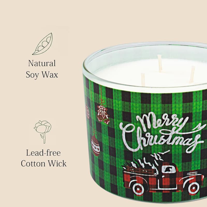 Christmas Soy Wax Scented Candles for Women (12.7 oz)