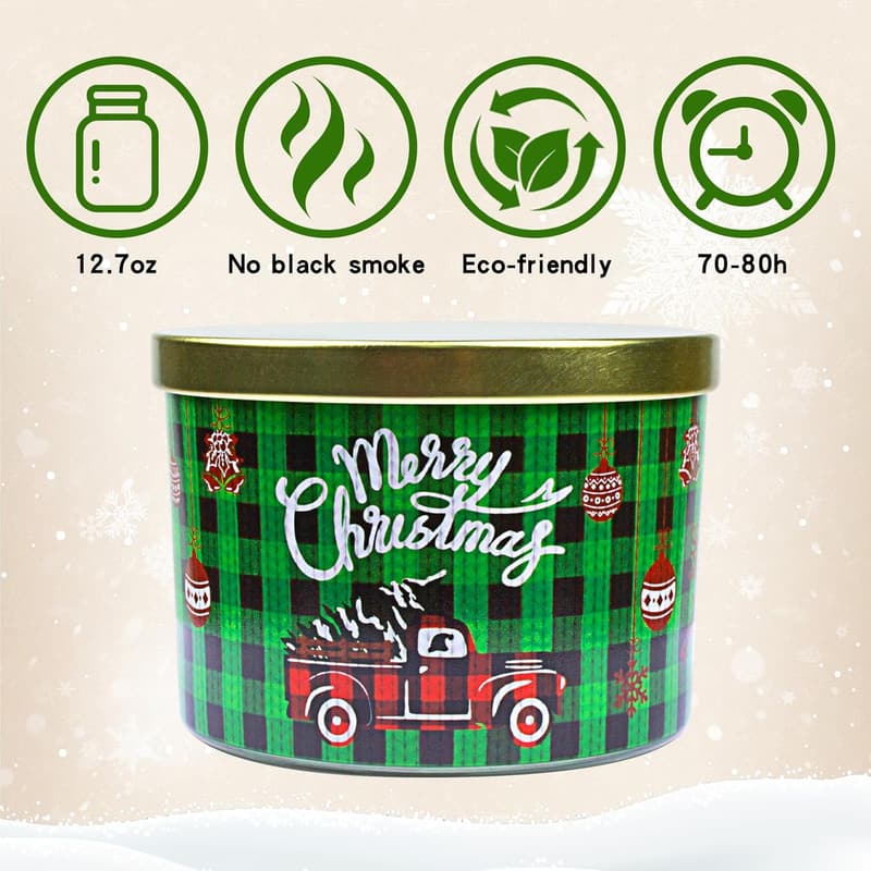Christmas Soy Wax Scented Candles for Women (12.7 oz)