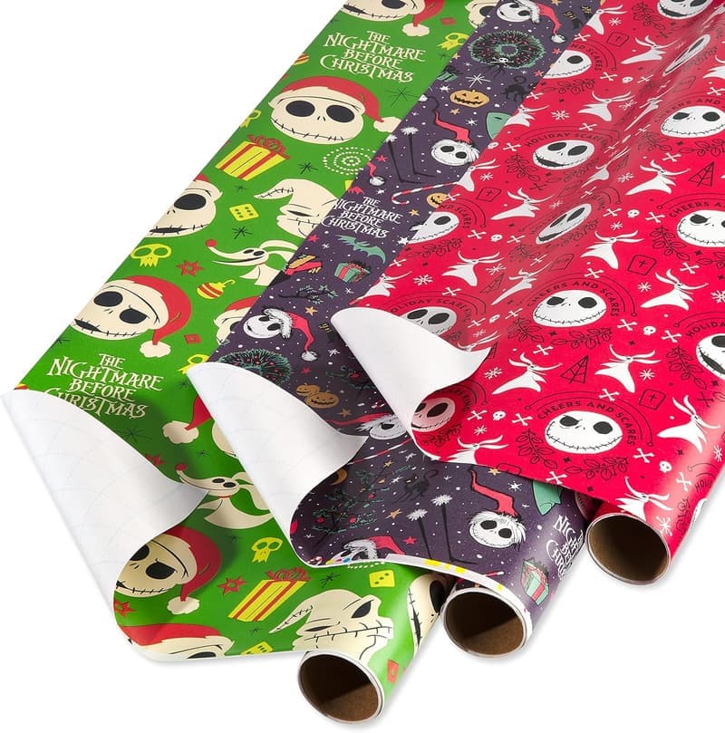 The Nightmare Before Christmas Wrapping Paper Bundle – 3 Rolls