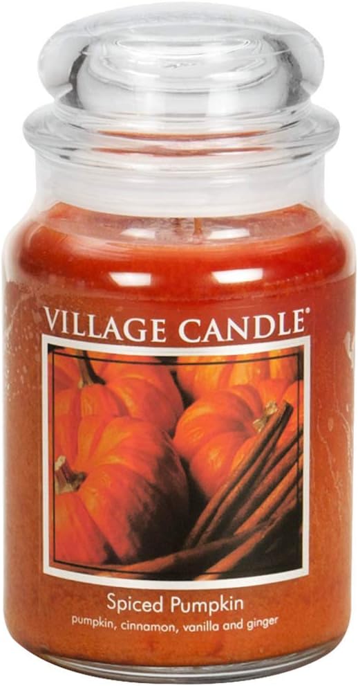 Spiced Pumpkin Scented Candle - Large Apothecary Jar, 21.25 oz.
