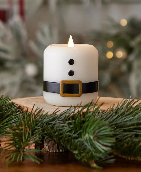 Flameless Snowman Candle with Remote Control, Battery Operated