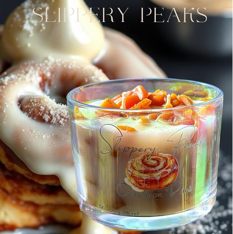 Cinnamon Buns Scented Soy Candle in Glass - 12 oz
