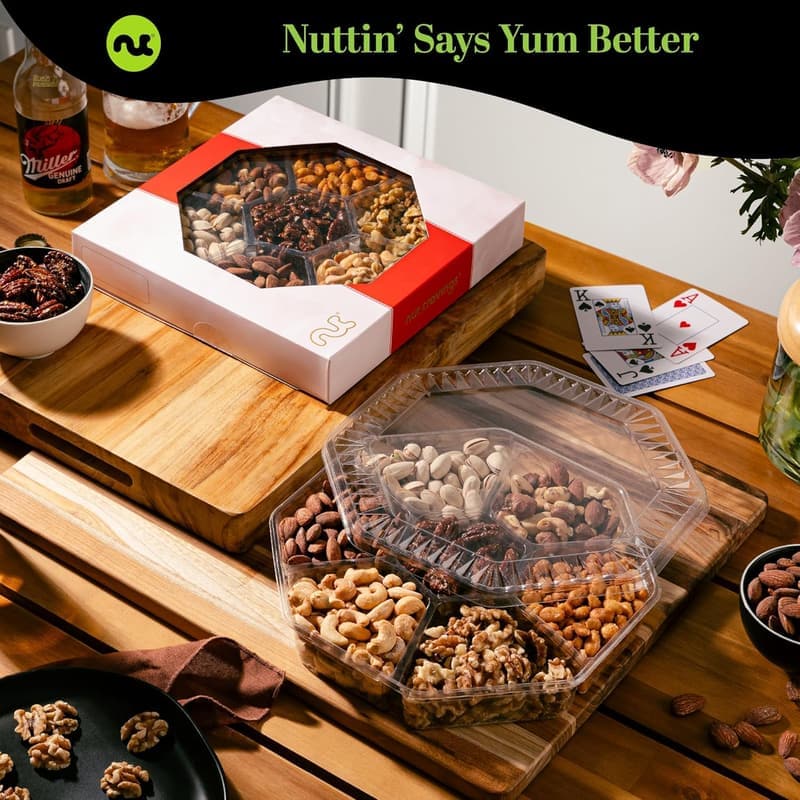 Father's Day Gourmet Mixed Nuts Gift Basket - 1 LB