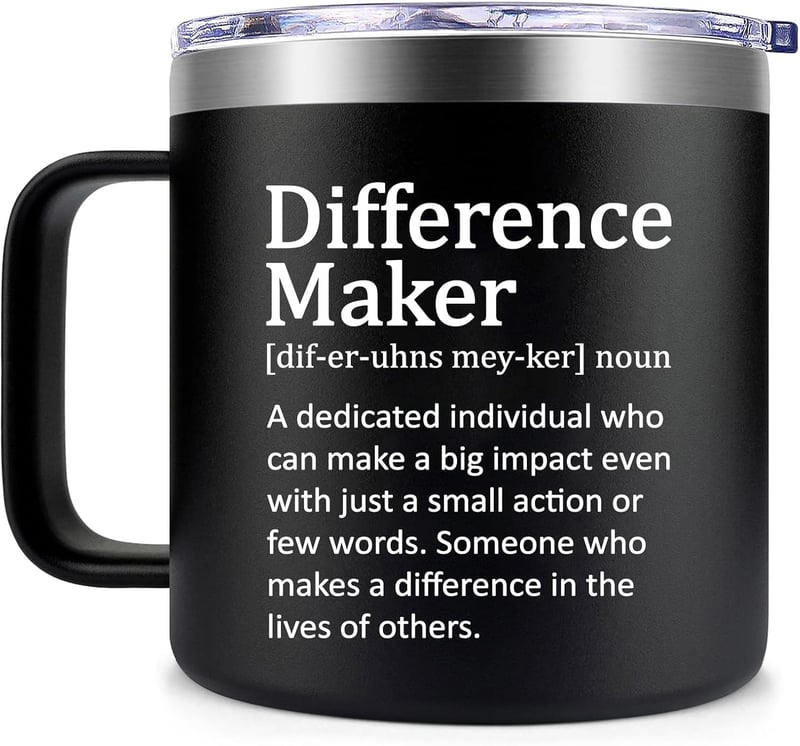 Christmas Gift Mug for Men - 14oz Thank You Difference Maker