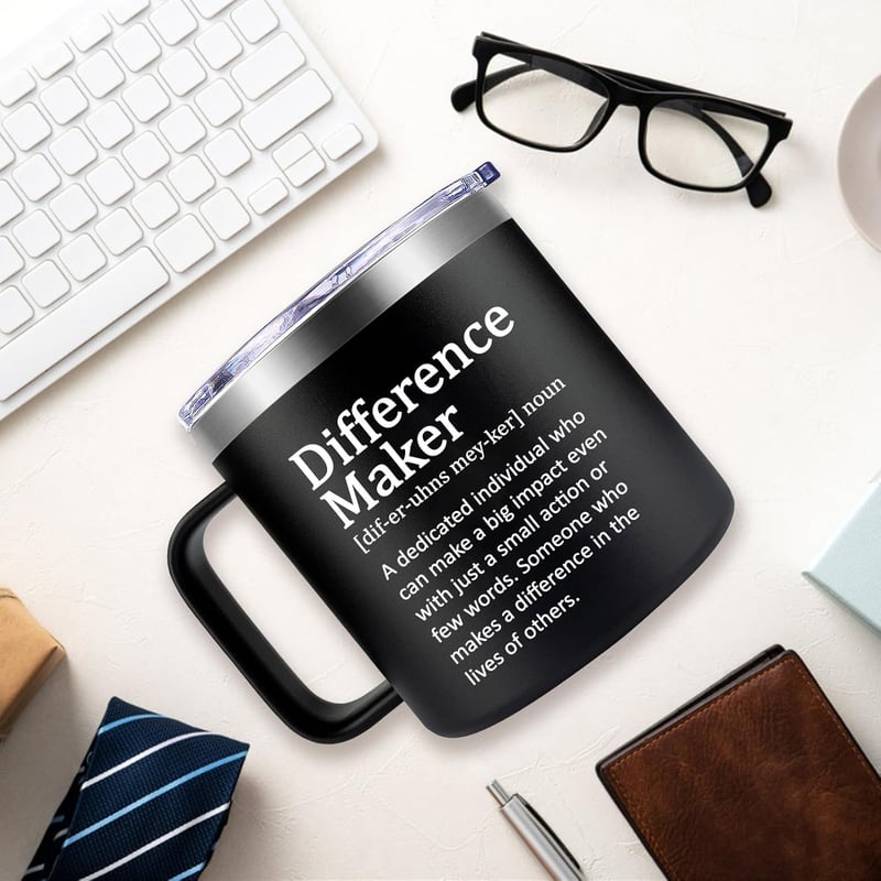 Christmas Gift Mug for Men - 14oz Thank You Difference Maker
