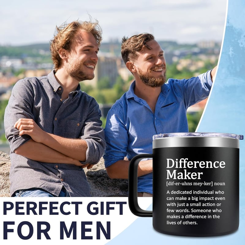Christmas Gift Mug for Men - 14oz Thank You Difference Maker