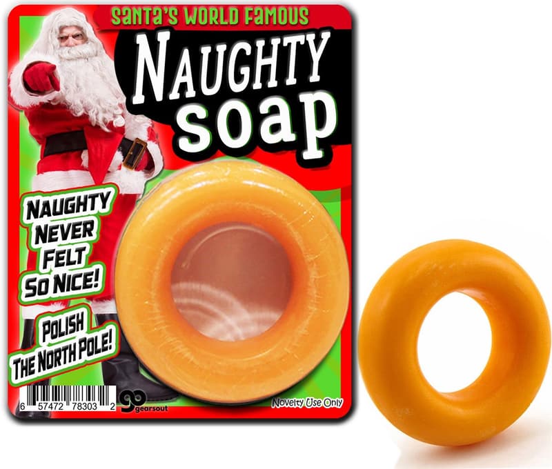 Holiday Novelty Soap for Men – Santa's Naughty Yellow Circle