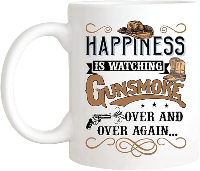 Funny Classic Western TV Show Coffee Mug for Gunsmoke Fans