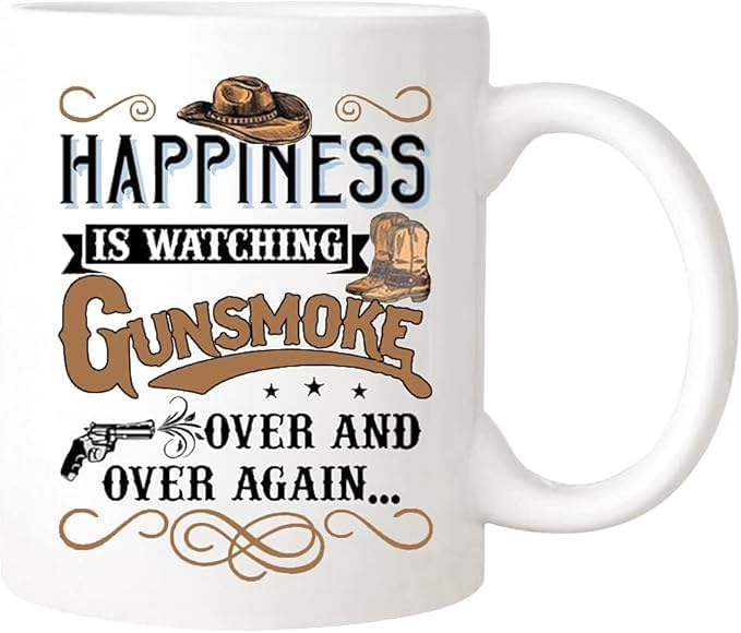 Funny Classic Western TV Show Coffee Mug for Gunsmoke Fans