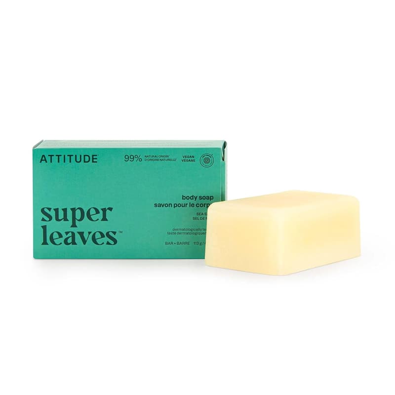Vegan Sea Salt Bath Soap Bar - Plastic-Free & EWG Verified