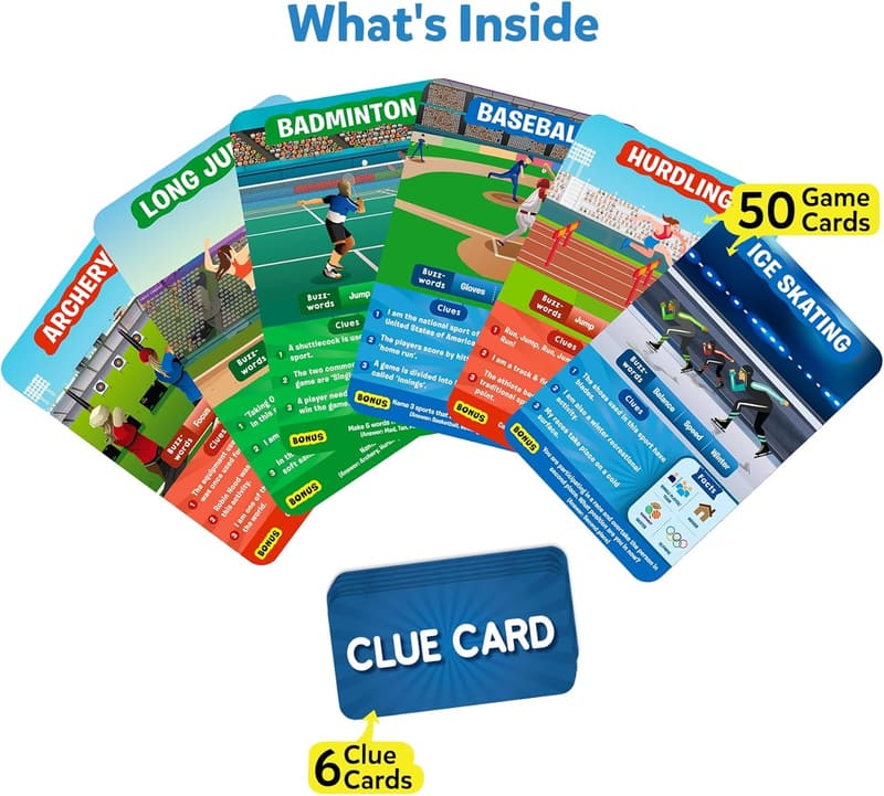 Skillmatics Guess in 10 Sports Card Game for Kids Ages 6+