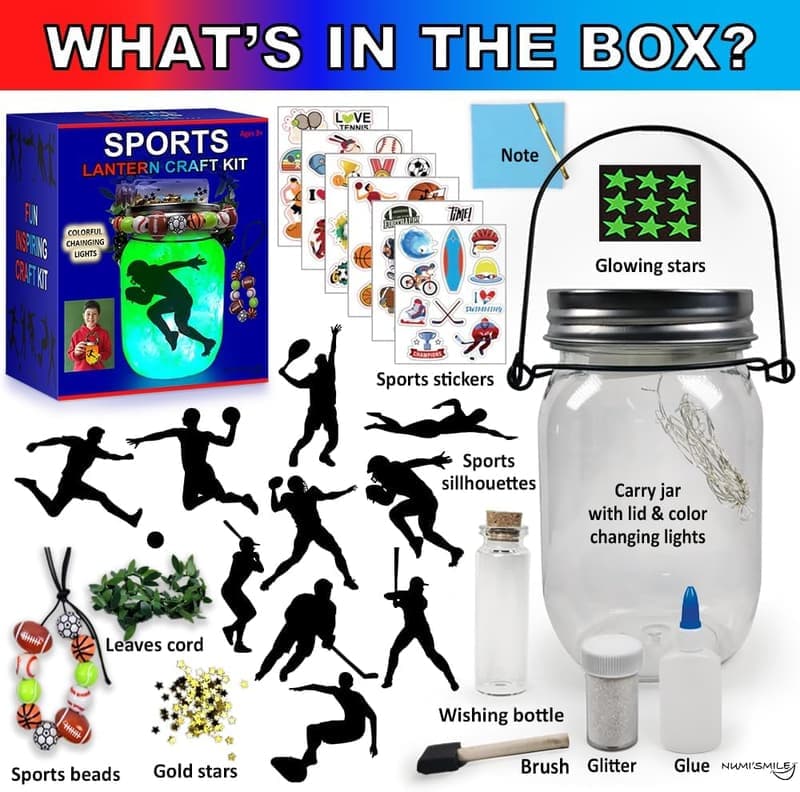 DIY Sports Nightlight Kit for Boys, Ages 3-12