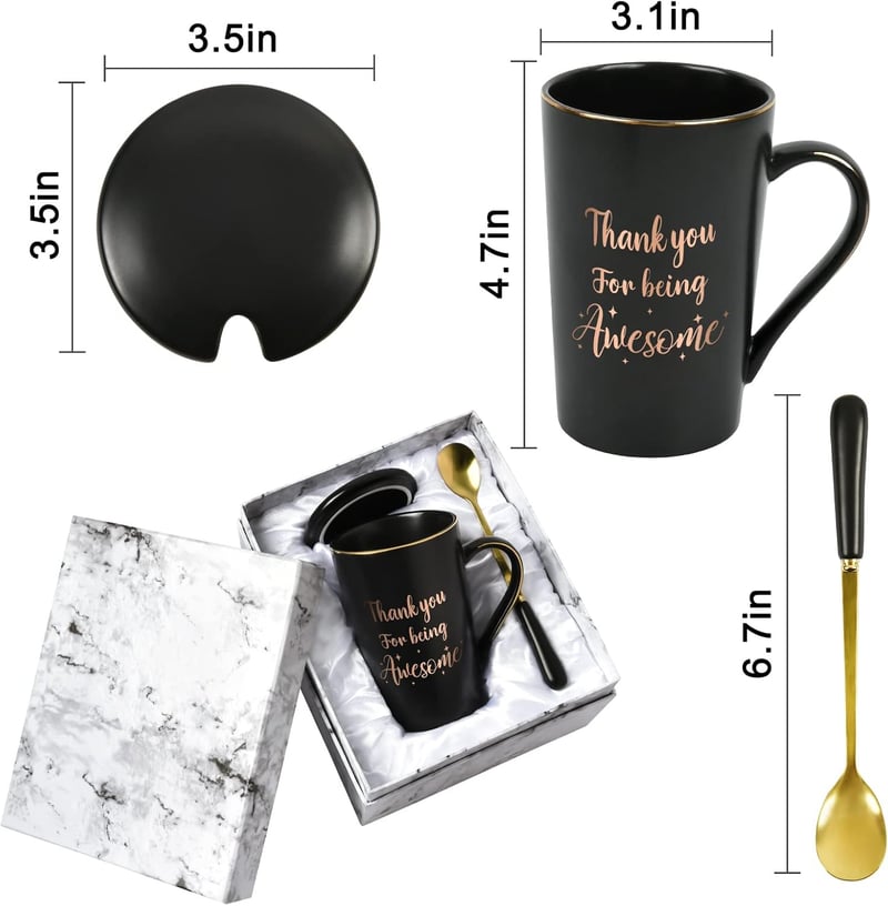 Inspirational Thank You Mug - 14oz for Friends & Coworkers