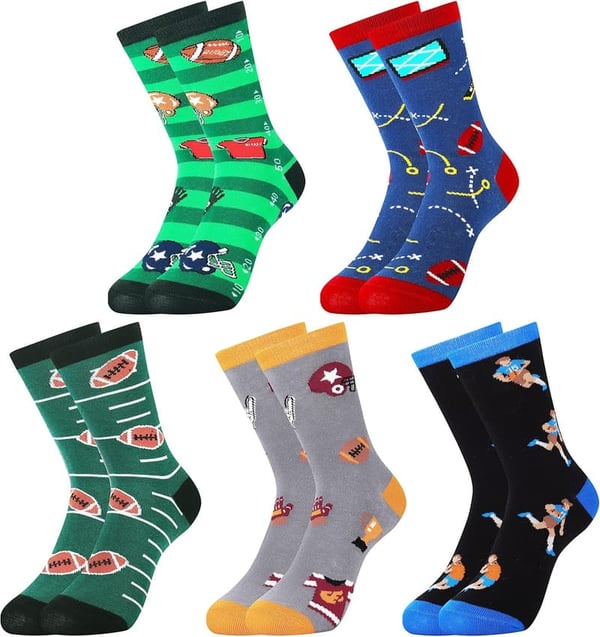 Boys' Sports Socks Gift Set - Football, Basketball, Baseball