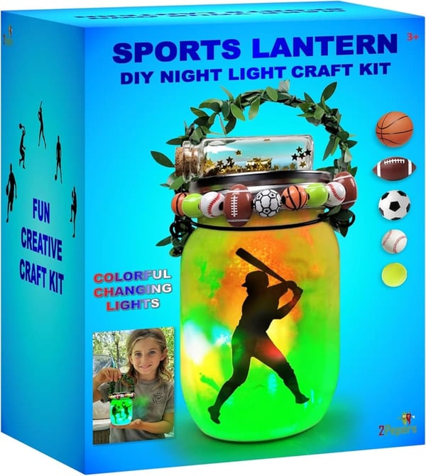 DIY Sports Night Light Lantern Kit for Kids - Ages 4-12