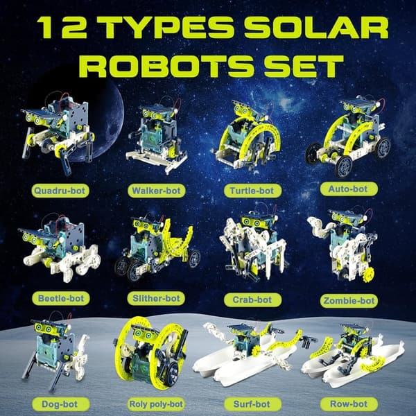 STEM Solar Power Robot Kit for Kids Age 8-12 - Birthday Gift