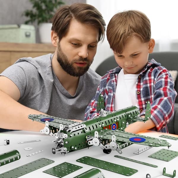 STEM Building Airplane Set - 389 Pieces Educational Kit for Kids 8-12