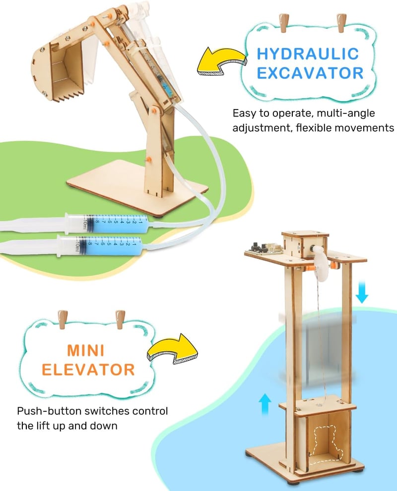 STEM Science Kits for Kids Age 8-12 - 5 Set Building Projects