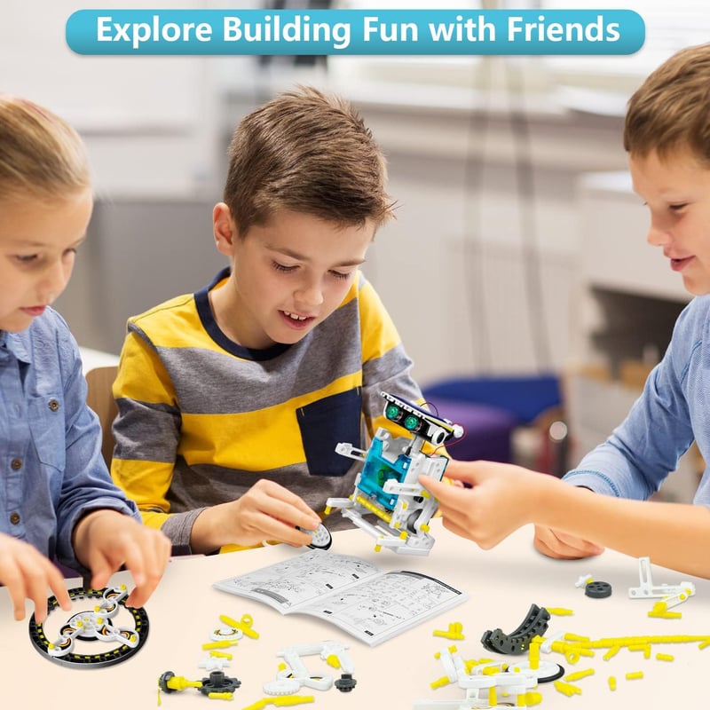 STEM Solar Robot Building Kit for Kids Age 8-12